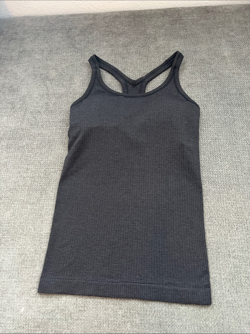 lululemon athletica Black Ribbed Racerback Tank